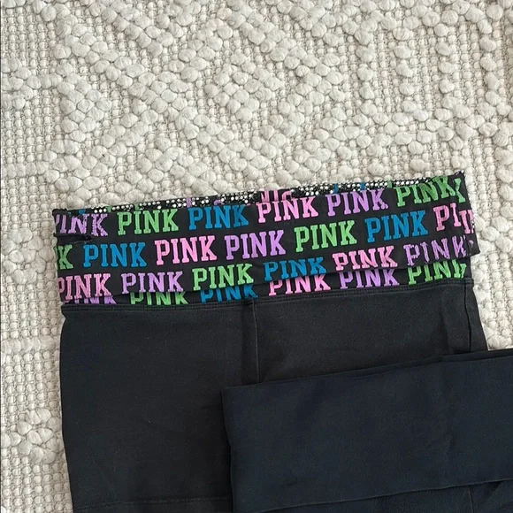 PINK Victoria's Secret Black Shorts with Pink Logo (Bundle) - Picture 5 of 6